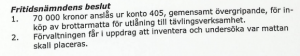 Bilden visar ett utdrag ur protokollet från 2006.